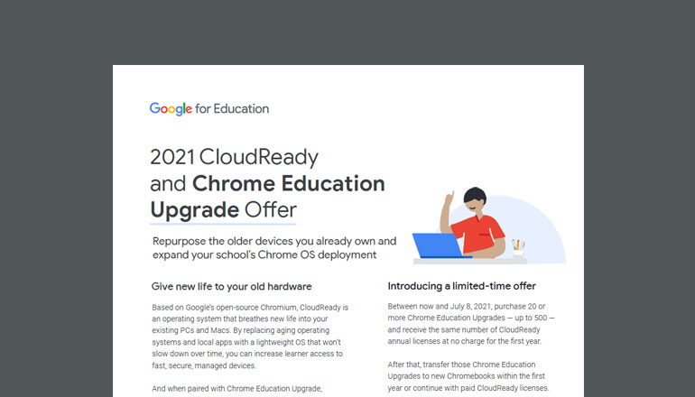 Article 2021 CloudReady and Chrome Education Upgrade | Special Offer  Image