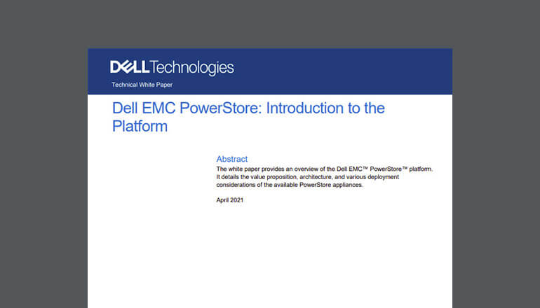 Article Dell EMC PowerStore: Introduction to the Platform Image