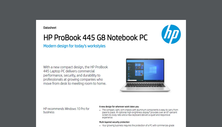 Article HP ProBook 445 G8 Datasheet Image