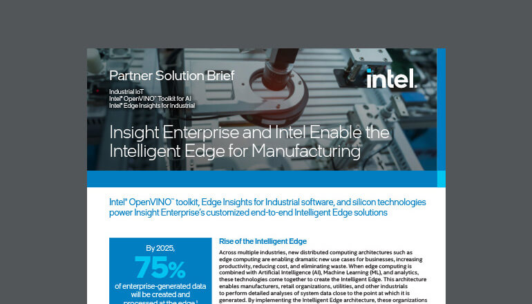 Article Insight and Intel Enable the Intelligent Edge for Manufacturing Image