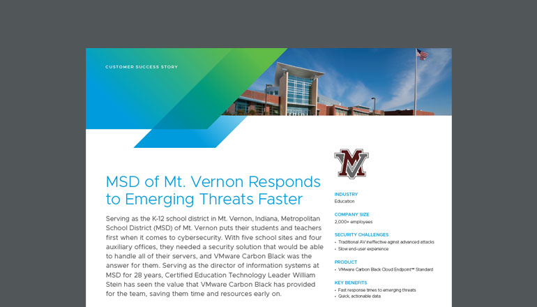 Article MSD of Mt. Vernon Responds to Emerging Threats Faster  Image