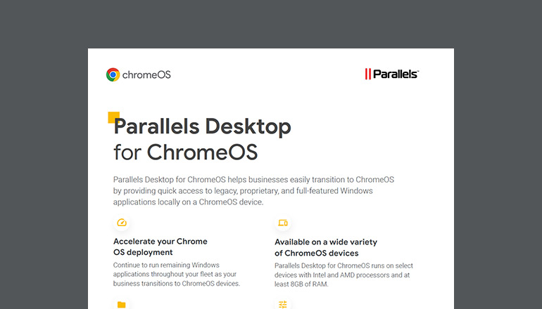 Article Parallels Desktop for Chromebook Enterprise Datasheet Image