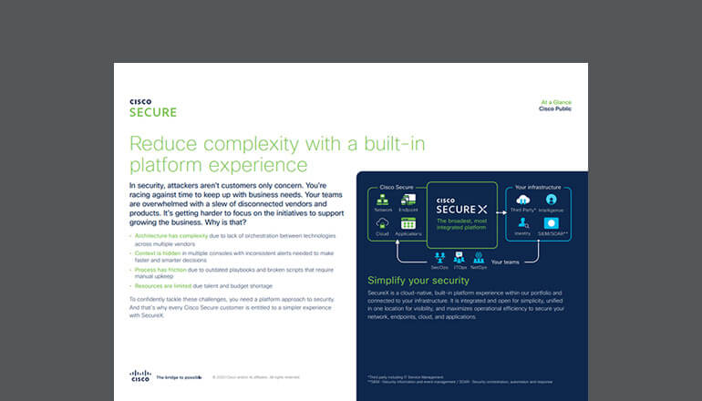 Article Reduce Complexity With Cisco SecureX Image