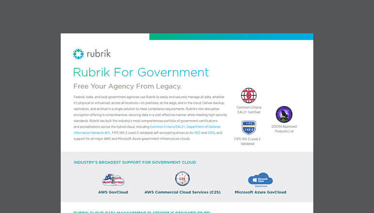 Article Rubrik for Government: Free Your Agency From Legacy Image