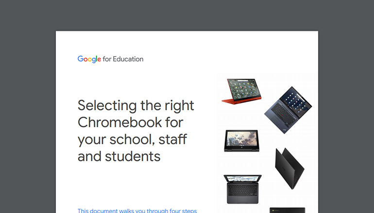 Article Selecting the Right Chromebook for Your School, Staff and Students  Image