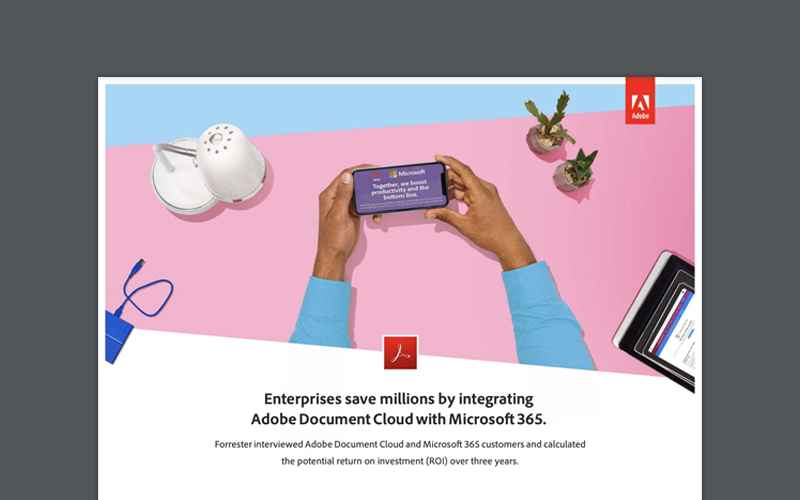 Article Enterprises Save Millions by Integrating Adobe Document Cloud With Microsoft 365 Image