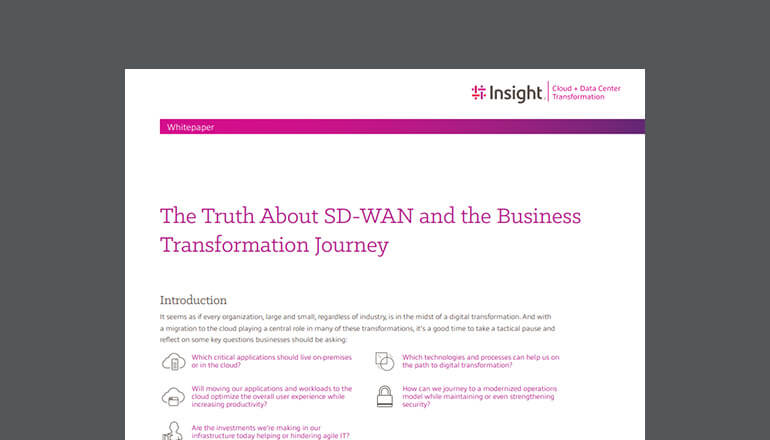 The Truth About SD-WAN and the Business Transformation Journey