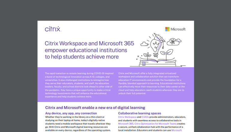 Article Citrix Workspace and Microsoft 365 Empower Educational Institutions Image