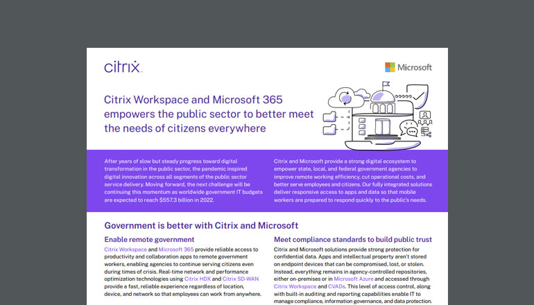 文章 Citrix Workspace and Microsoft 365 Empower the Public Sector  图像