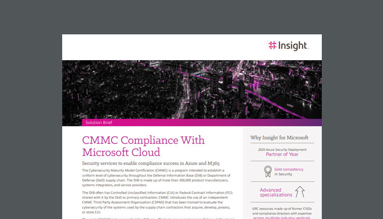 Article CMMC Compliance With Microsoft Cloud Image