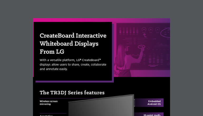 Article CreateBoard Interactive Whiteboard Displays From LG Image