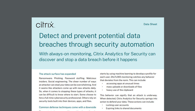 文章 Detect and Prevent Potential Data Breaches Through Security Automation 图像