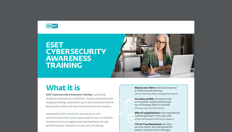 Article ESET Cybersecurity Awareness Training Image
