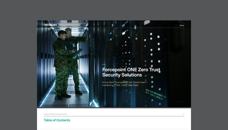 Article Forcepoint ONE Zero Trust Security Solutions  Image