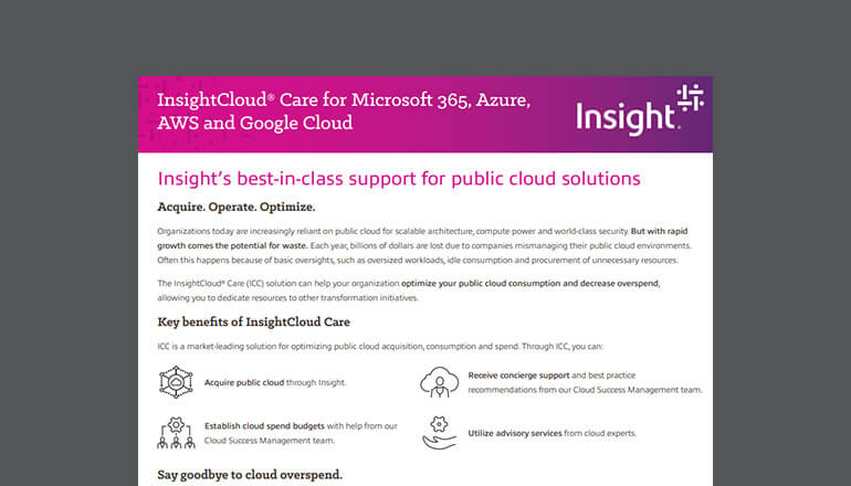 Article Insight Cloud Care for Microsoft 365, Azure, AWS and Google Cloud  Image