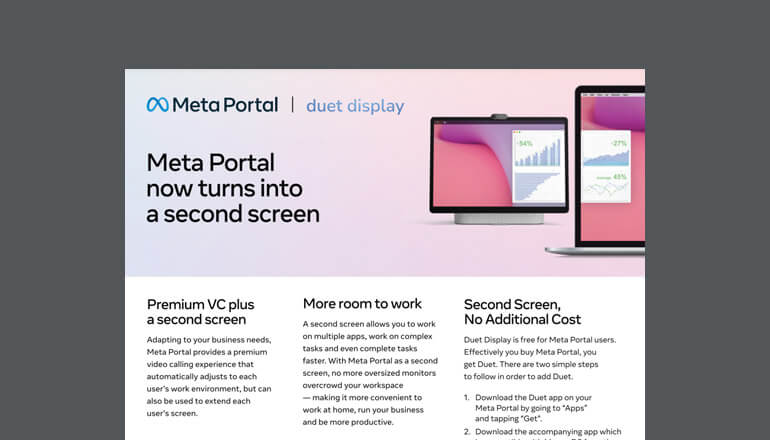 Article Introducing Duet Display for Meta Portal Plus Image