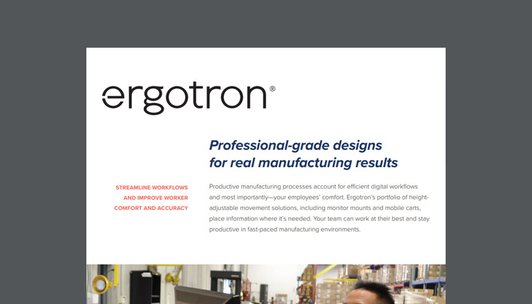 Article Ergotron Professional-Grade Designs for Real Manufacturing Results  Image