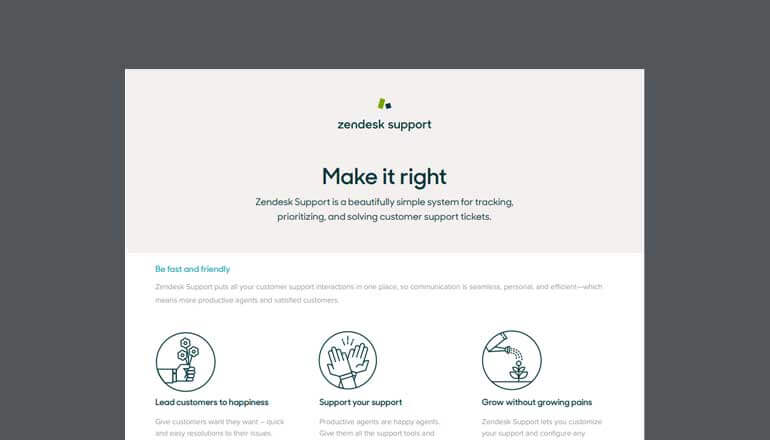 Article Zendesk Support: Make It Right Image