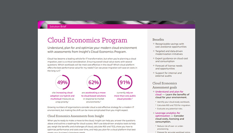 Cloud Economics Program screenshot image