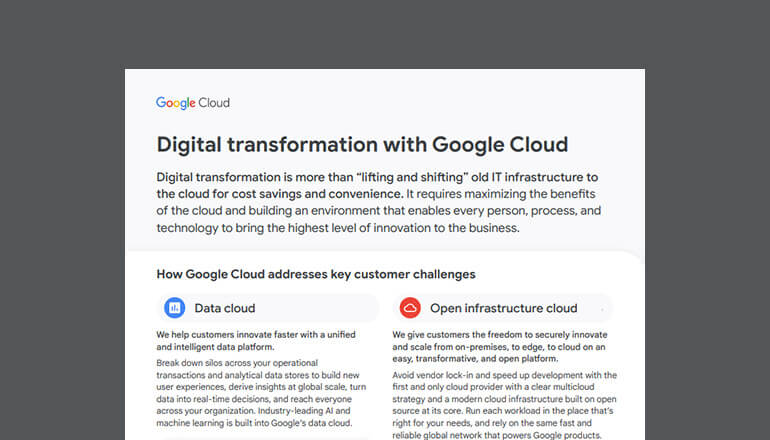 Article Digital Transformation With Google Cloud Image