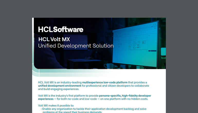 Article HCL Volt MX Unified Development Solution  Image