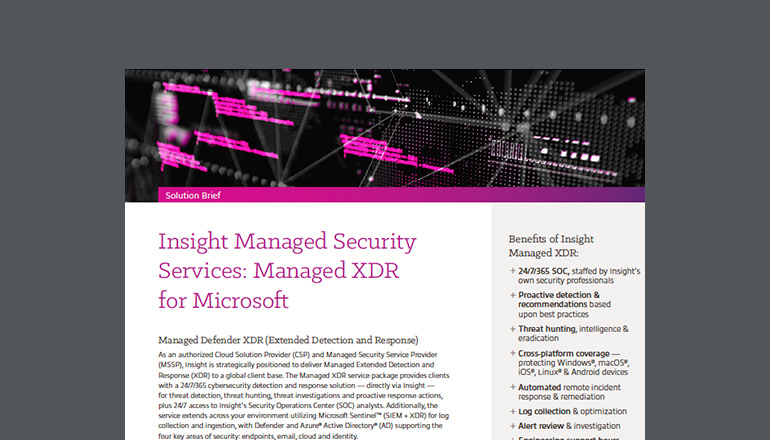 Article Insight Managed Security Services: Managed XDR for Microsoft  Image