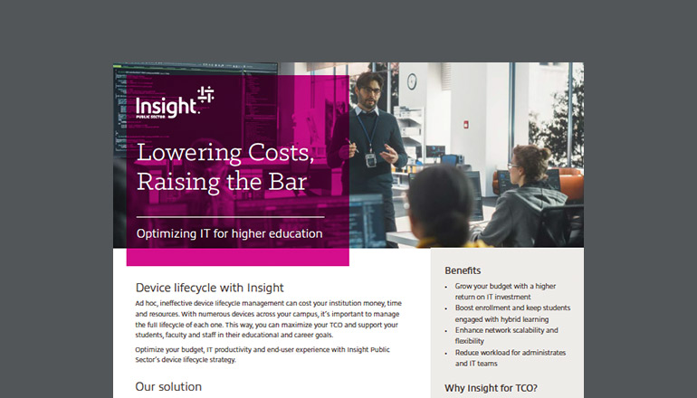 Article Lowering Costs, Raising the Bar: Optimizing IT for Higher Education  Image