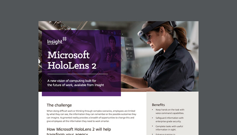 Article Microsoft HoloLens 2 Available from Insight Public Sector Image