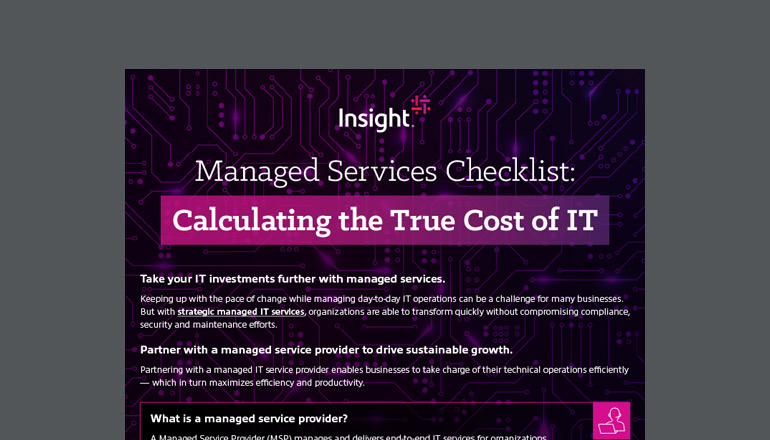 Article Managed Services Checklist: Calculating the True Cost of IT  Image