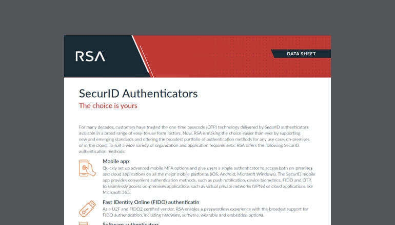 Article SecurID Authenticators Image