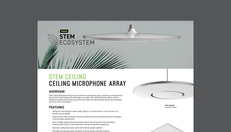 Article Stem Ceiling Microphone Array Image