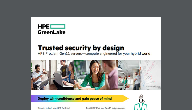 Article Trusted Security by Design | HPE ProLiant Gen11 Servers  Image