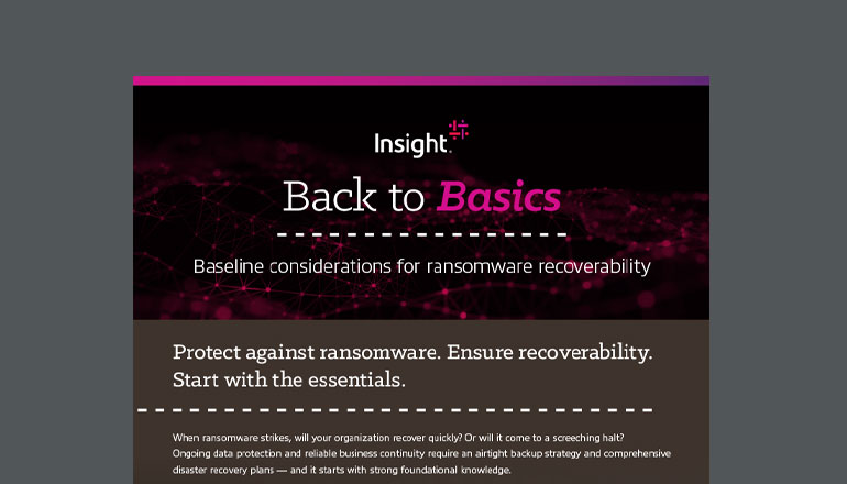 Article Back to Basics: Baseline Considerations for Ransomware Recoverability Image