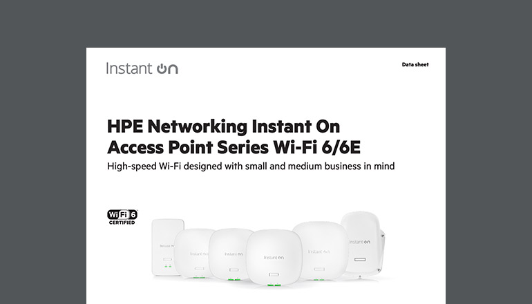 Article HPE Networking Instant On Access Point Series Wi-Fi 6/6E Image