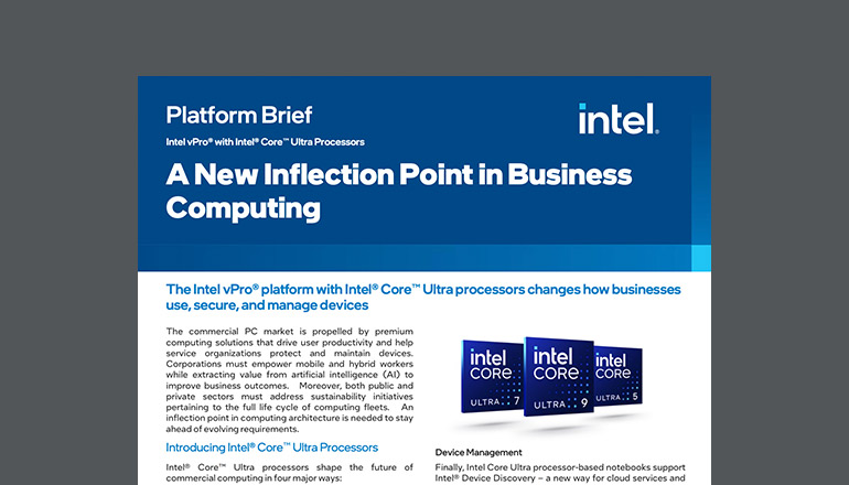 Article Platform Brief: Intel vPro with Intel Core Ultra Processors Image