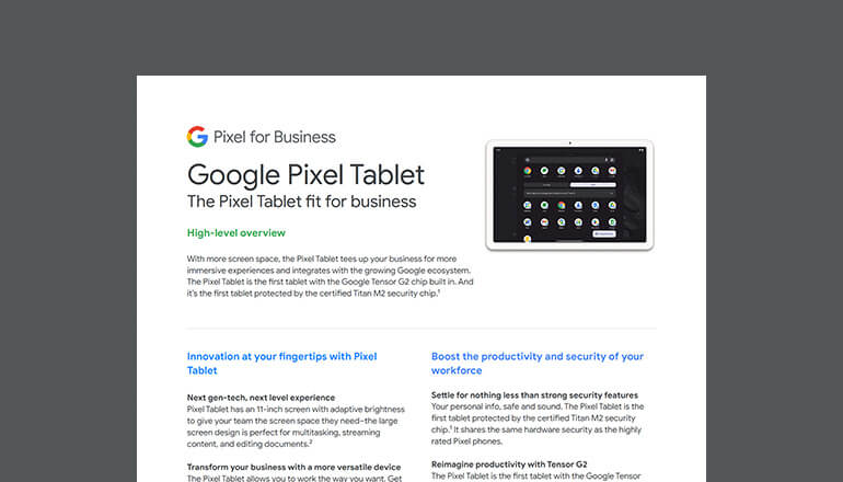 Article Google Pixel Tablet  Image