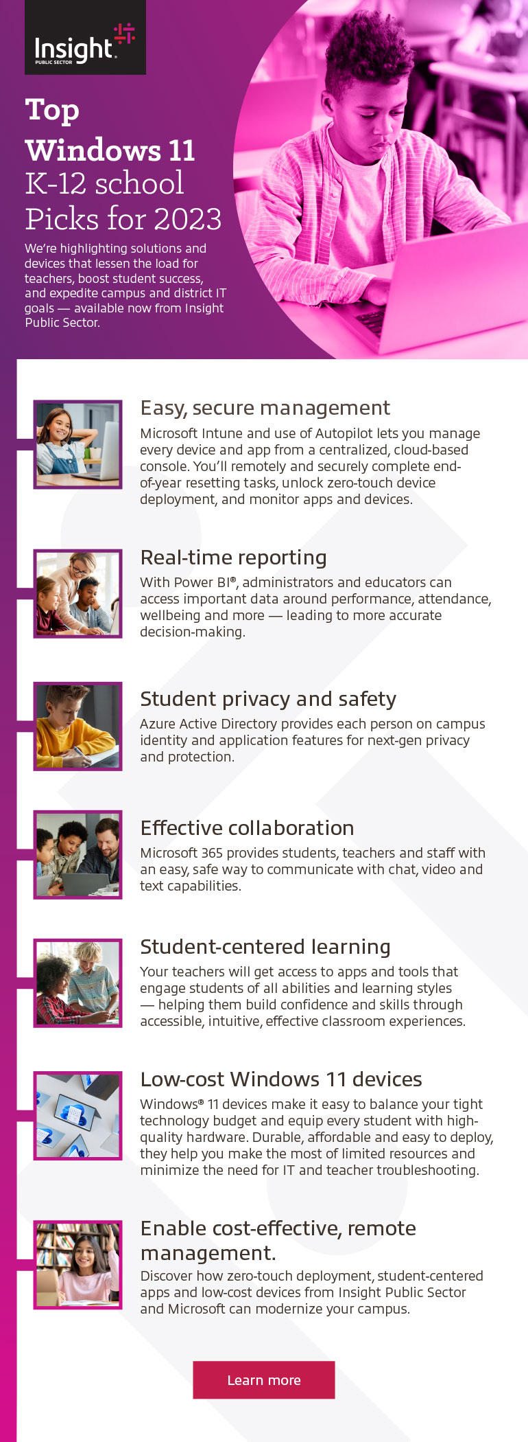 Top Microsoft for Education Picks for 2023 infographic