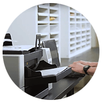 Person using a printer