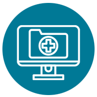 Accessing medical records remotely icon