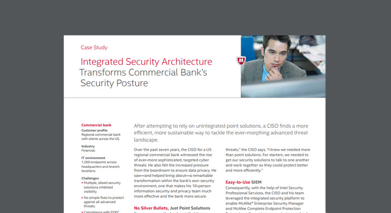 Article Integrated Security Architecture Transforms Commercial Bank's Security Posture Image