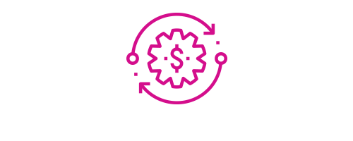 Icon of cash symbol in revolving circle