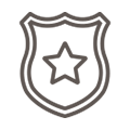 State and local badge icon graphic