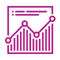 Illustrated icon showing a graph moving upwards