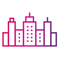 Smart city icon with Insight gradient