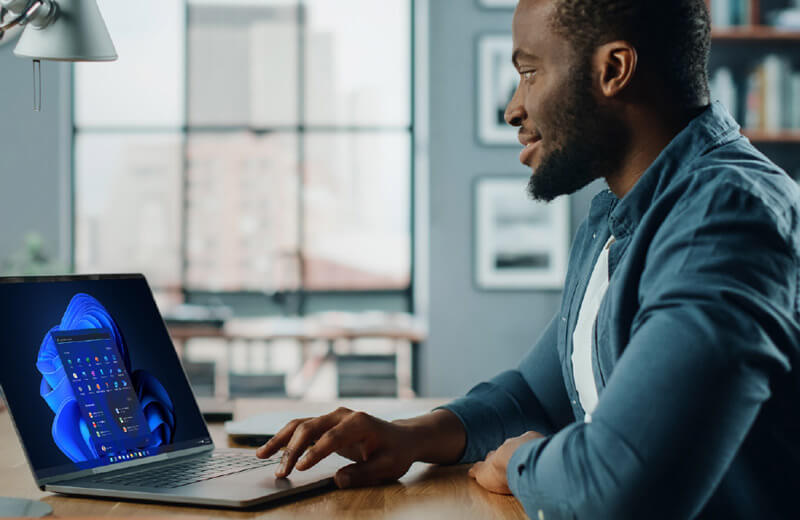 Man using Windows Autopilot