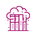 Cloud and modern data infrastructure icon
