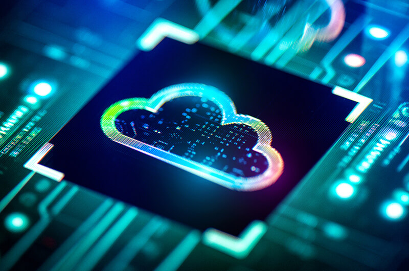 AI microchip in larger mainframe setting