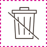 No trash icon