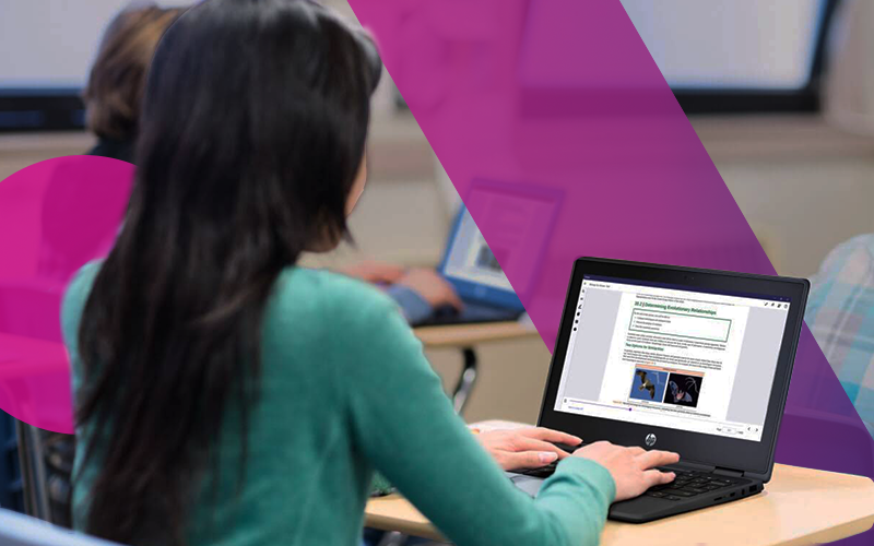Mother and daughter going over remote lesson
