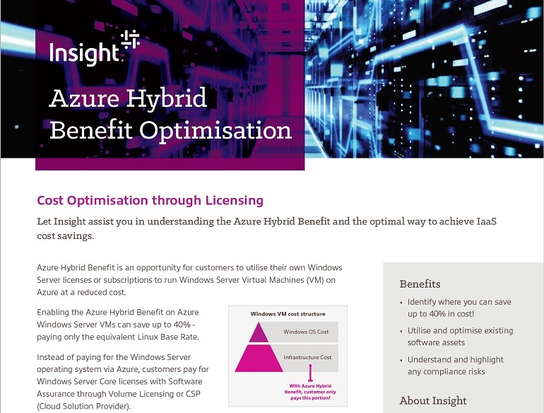 Thumbnail of Azure Hybrid Benefit PDF
